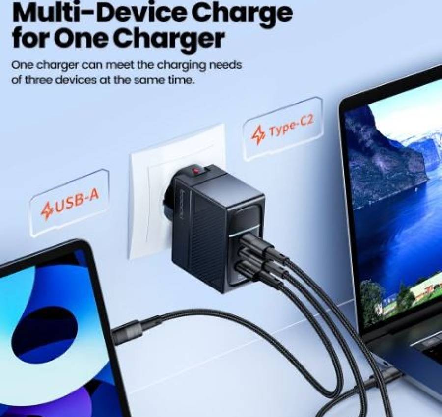 Зарядное устройство Toocki 100 Вт GaN 4