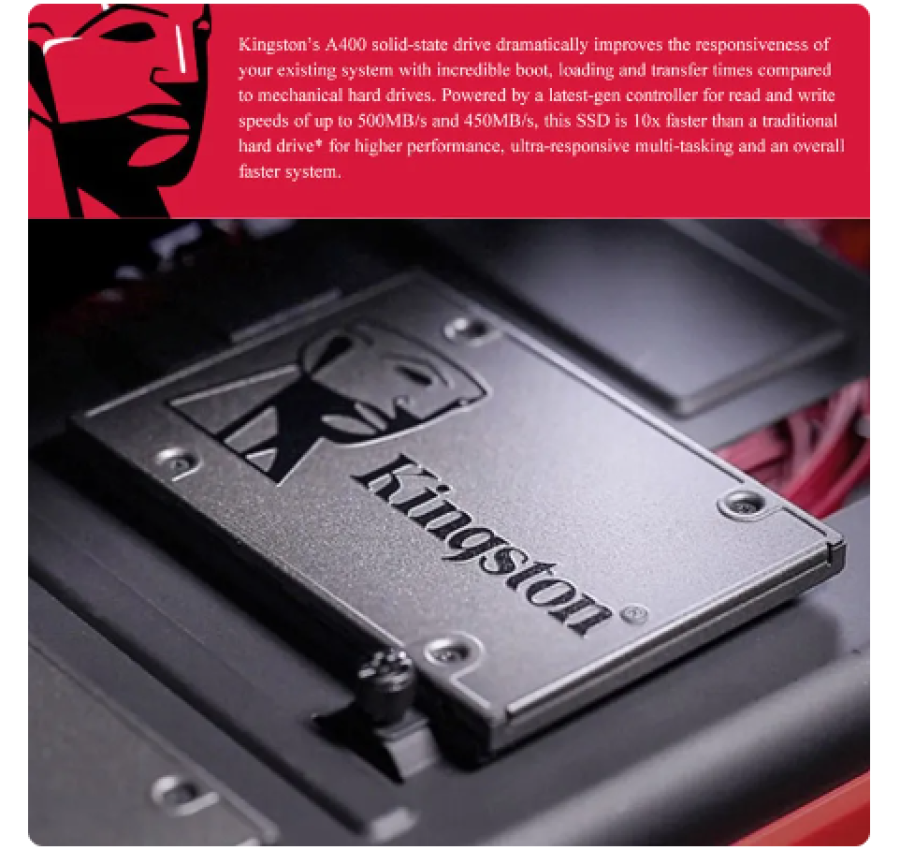 Kingston SSD Внутренний твердотельный накопитель A400 120 ГБ 240 ГБ 480 ГБ 960 ГБ SSD 6