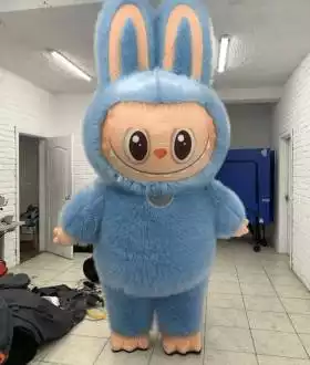 Надувной костюм Лабубу 240 см с вентилятором 4 часа работы 